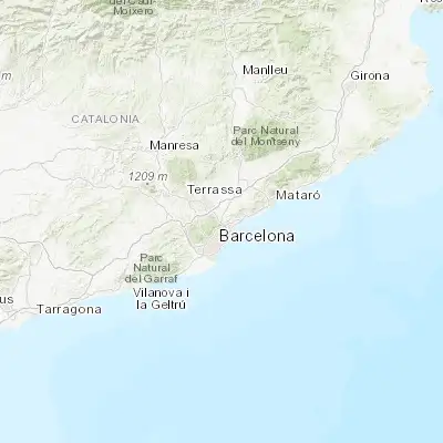 Map showing location of Ciutat Meridiana (41.461190, 2.174940)