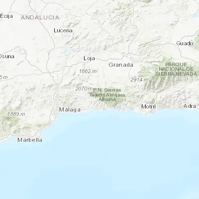 Map showing location of Cómpeta (36.833520, -3.974300)