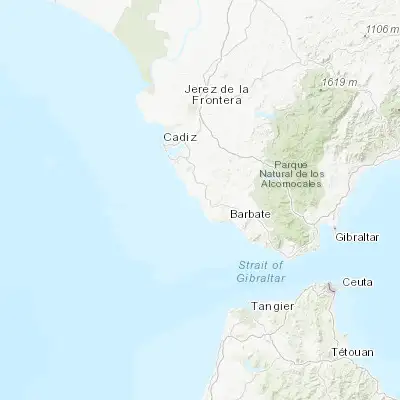 Map showing location of Conil de la Frontera (36.277190, -6.088500)