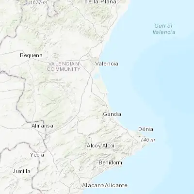 Map showing location of Corbera (39.150000, -0.350000)