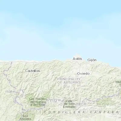 Map showing location of Cudillero (43.562170, -6.145890)