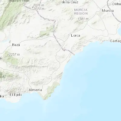 Map showing location of Cuevas del Almanzora (37.296780, -1.882180)