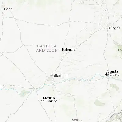 Map showing location of Dueñas (41.877170, -4.547140)