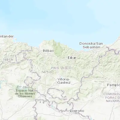 Map showing location of Durango (43.171240, -2.633800)