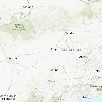 Map showing location of Écija (37.542200, -5.082600)