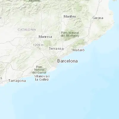 Map showing location of el Bon Pastor (41.437000, 2.201820)