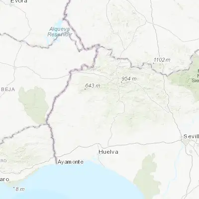 Map showing location of El Cerro de Andévalo (37.735370, -6.936920)