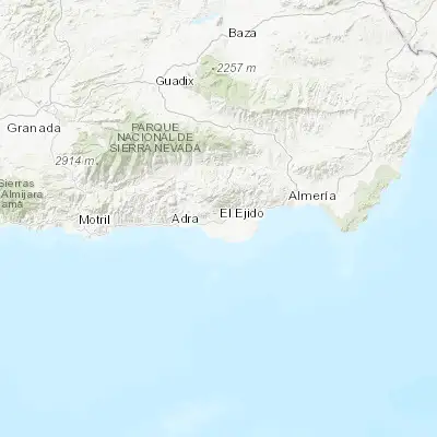 Map showing location of El Ejido (36.776290, -2.814560)