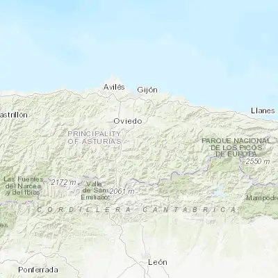 Map showing location of El entrego (43.287520, -5.638000)