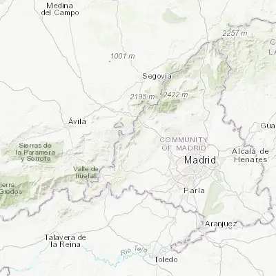 Map showing location of El Escorial (40.582540, -4.128460)