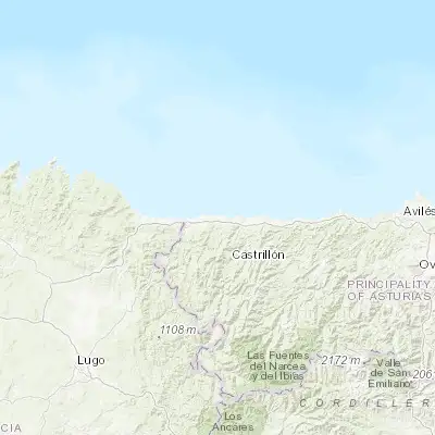 Map showing location of El Franco (43.555220, -6.866200)