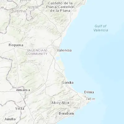 Map showing location of El Perelló (39.277180, -0.275690)