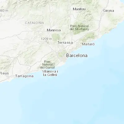 Map showing location of El Prat de Llobregat (41.327840, 2.094720)