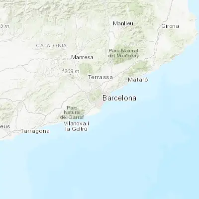 Map showing location of el Putxet i el Farró (41.406930, 2.143920)