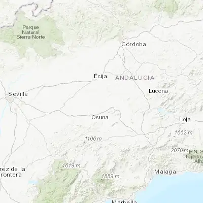 Map showing location of El Rubio (37.356170, -4.988960)