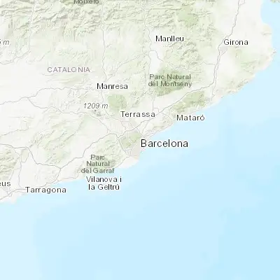 Map showing location of el Turó de la Peira (41.432320, 2.168950)