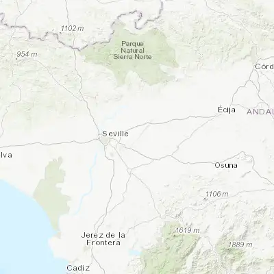Map showing location of El Viso del Alcor (37.391060, -5.719930)