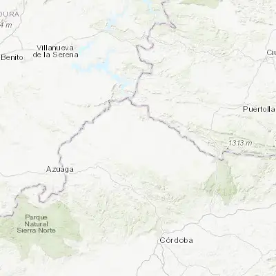 Map showing location of El Viso (38.483330, -4.950000)