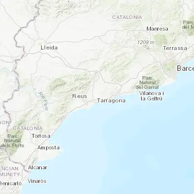 Map showing location of els Pallaresos (41.174910, 1.270900)