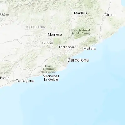 Map showing location of Esplugues de Llobregat (41.377320, 2.088090)