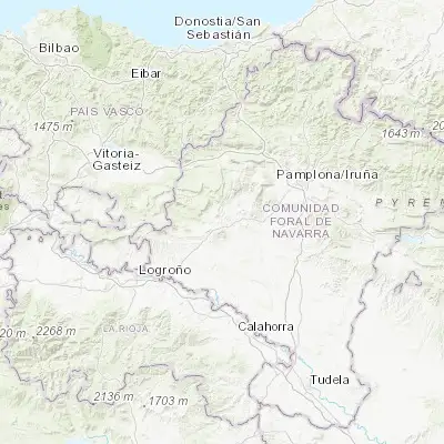 Map showing location of Estella-Lizarra (42.671820, -2.032260)