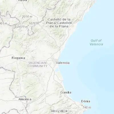 Map showing location of Foios (39.533330, -0.350000)