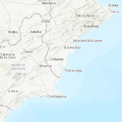 Map showing location of Formentera de Segura (38.085090, -0.746040)