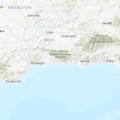 Map showing location of Frigiliana (36.787470, -3.894410)