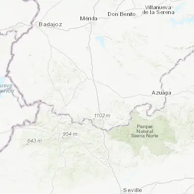 Map showing location of Fuente de Cantos (38.250000, -6.300000)