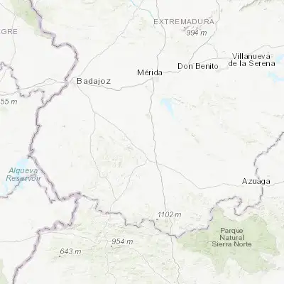 Map showing location of Fuente del Maestre (38.526560, -6.447820)