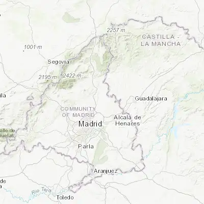 Map showing location of Fuente el Saz (40.632150, -3.511460)