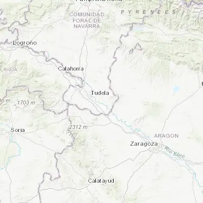 Map showing location of Fustiñana (42.020870, -1.485260)