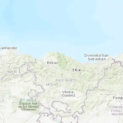 Map showing location of Gernika-Lumo (43.316670, -2.683330)