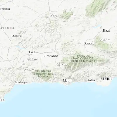 Map showing location of Gójar (37.104560, -3.605650)