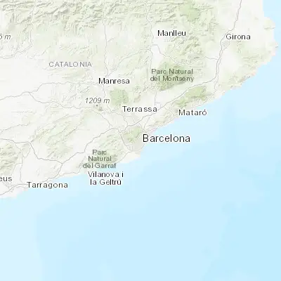 Map showing location of Gràcia (41.402370, 2.156410)