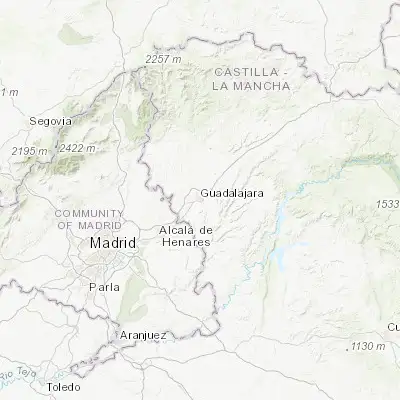 Map showing location of Guadalajara (40.628620, -3.161850)