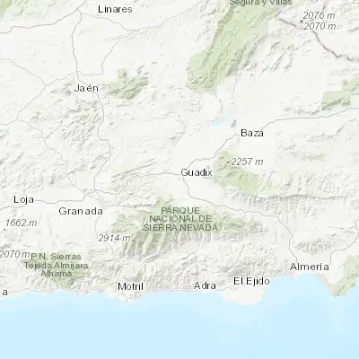 Map showing location of Guadix (37.299320, -3.139220)