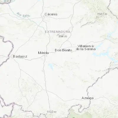 Map showing location of Guareña (38.859520, -6.099870)