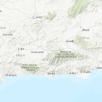 Map showing location of Güéjar-Sierra (37.159940, -3.438630)