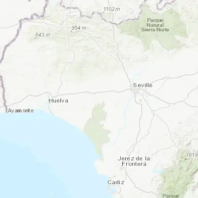 Map showing location of Hinojos (37.291730, -6.378720)