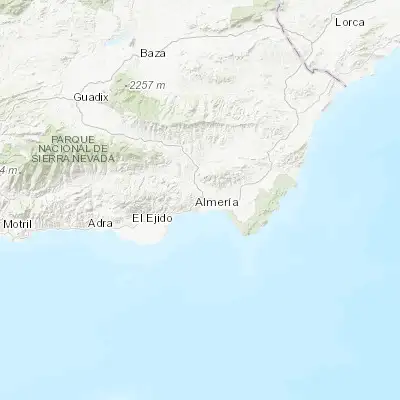 Map showing location of Huércal de Almería (36.885070, -2.437600)
