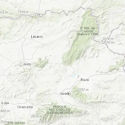 Map showing location of Huesa (37.764340, -3.076390)