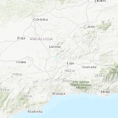Map showing location of Iznájar (37.257660, -4.308360)