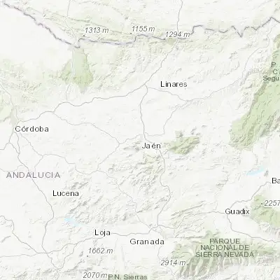 Map showing location of Jaén (37.769220, -3.790280)