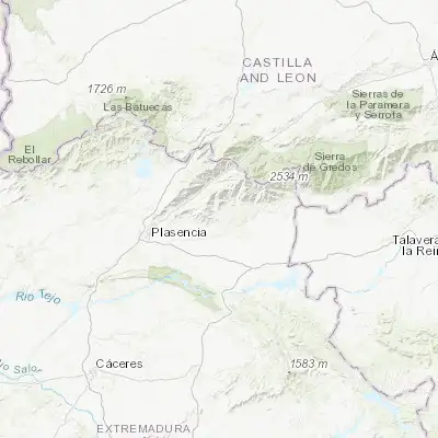 Map showing location of Jaraíz de la Vera (40.060050, -5.754260)
