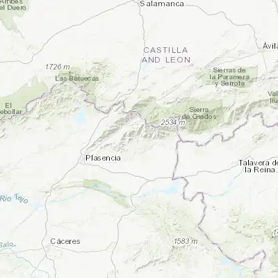 Map showing location of Jarandilla de la Vera (40.129150, -5.660790)