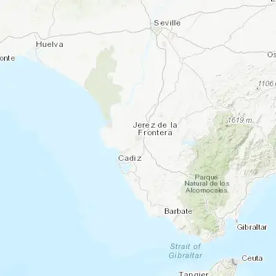 Map showing location of Jerez de la Frontera (36.686450, -6.136060)