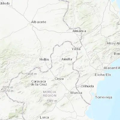 Map showing location of Jumilla (38.479170, -1.325000)