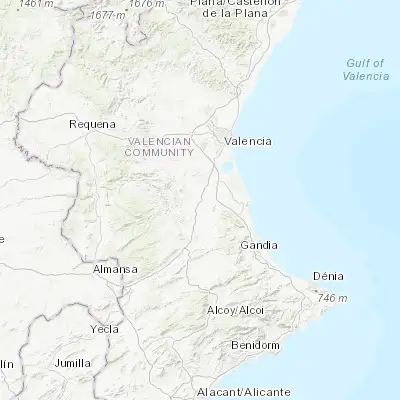 Map showing location of L'Alcúdia (39.197170, -0.505370)