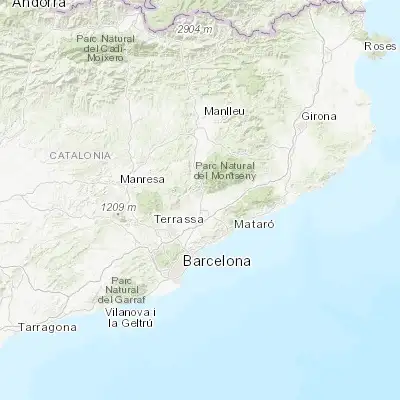 Map showing location of L'Ametlla del Vallès (41.666670, 2.266670)